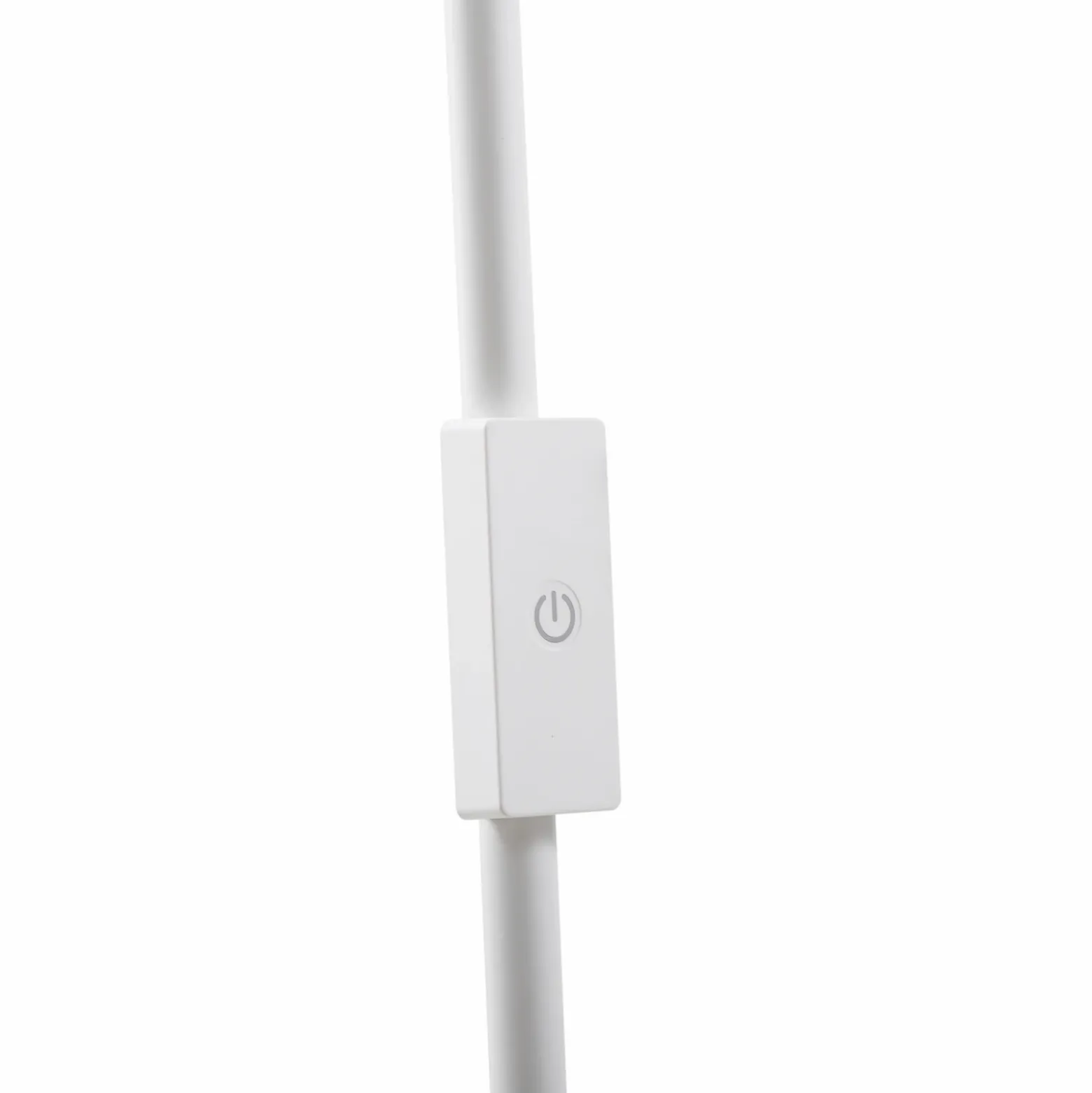 lámpara de pie LED Maori de Lindby, blanca, metal, CCT, atenuable