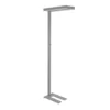 Lámpara de pie LED MAULjaval, color plata, 196 cm, base atenuable
