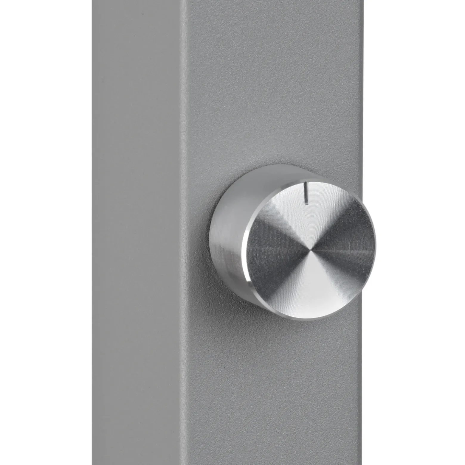 Lámpara de pie LED MAULjaval, color plata, 196 cm, base atenuable