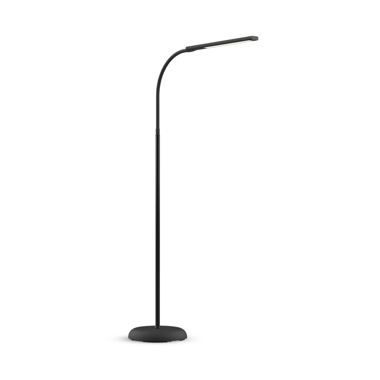 Lámpara de pie LED MAULpirro, negro, 126 cm, atenuable