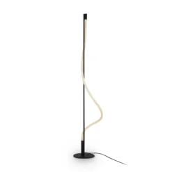 Lámpara de pie LED Maytoni Tau, negra, aluminio, altura 150 cm