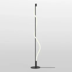 Lámpara de pie LED Maytoni Tau, negra, aluminio, altura 150 cm