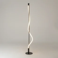 Lámpara de pie LED Maytoni Tau, negra, aluminio, altura 150 cm