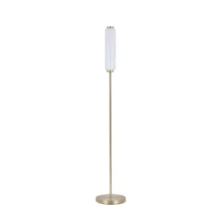 Lámpara de pie LED Mod, color latón, atenuable en 3 niveles, acero