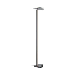 Lámpara de pie LED Mora, antracita, altura 178 cm, metal