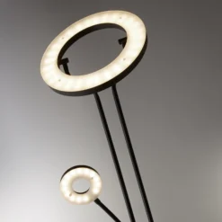 Lámpara de pie LED «Mother & Child», negra, lámpara de lectura, atenuable