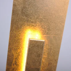 Lámpara de pie LED Nevis con aspecto de pan de oro