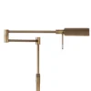 Lámpara de pie LED New Bari, bronce, altura 180 cm, metal, atenuador