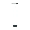 Lámpara de pie LED New Bari, negra, altura 139 cm, metal, atenuador