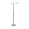 Lámpara de pie LED New Bari, níquel, altura 139 cm, metal, atenuador