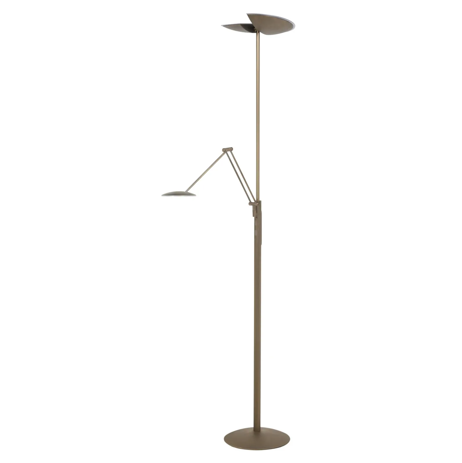 Lámpara de pie LED New Sapporo, bronce, 183 cm, metal Atenuador CCT