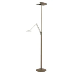 Lámpara de pie LED New Sapporo, bronce, 183 cm, metal Atenuador CCT