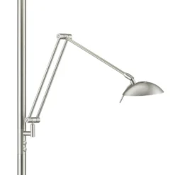 Lámpara de pie LED Nola níquel mate