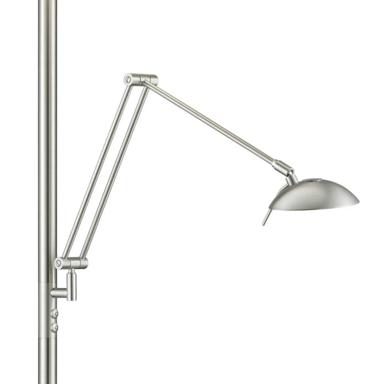 Lámpara de pie LED Nola níquel mate