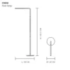 Lámpara de pie LED Omni de UMAGE, color latón, altura 143 cm, 2 luces.