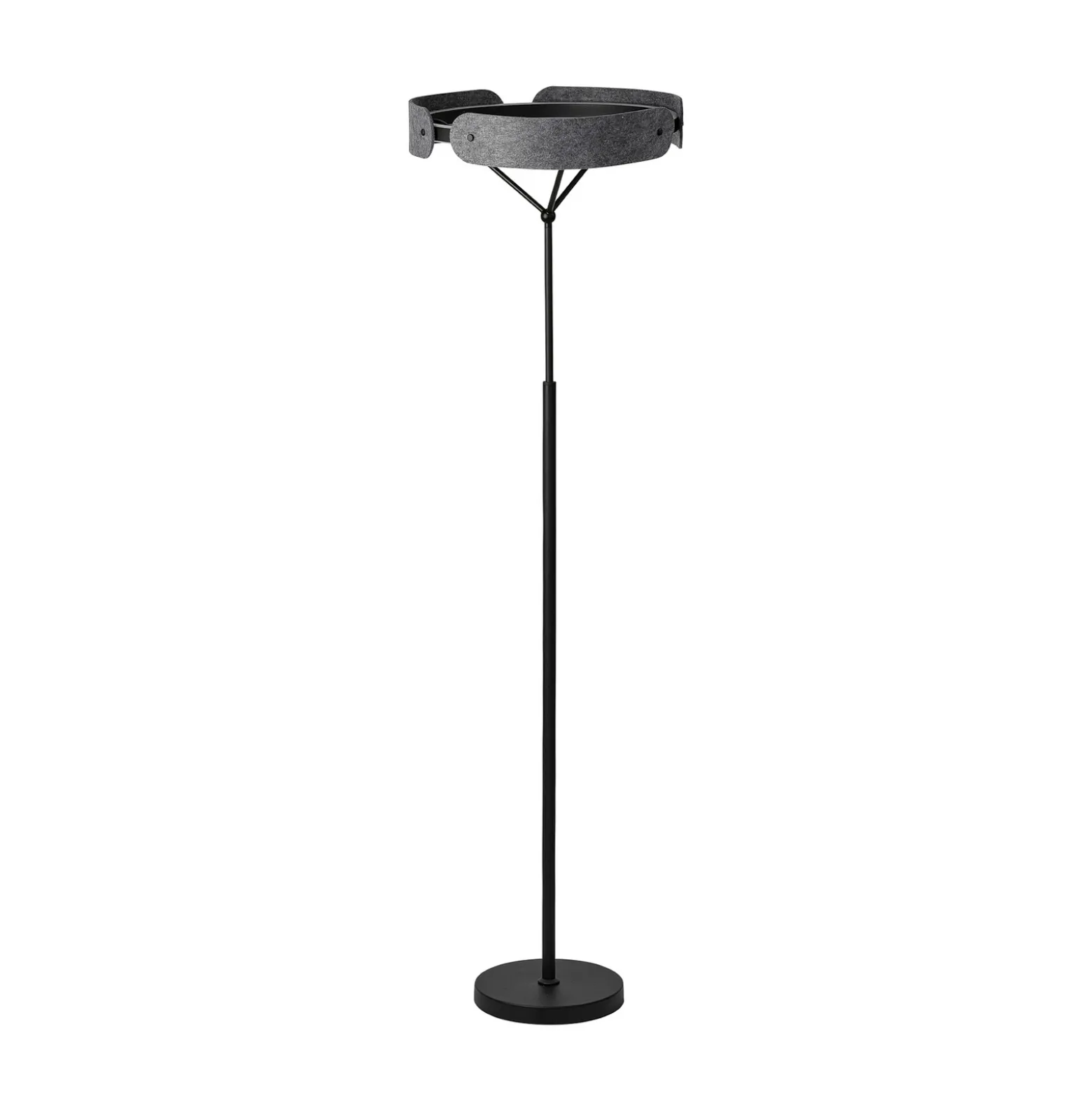 Lámpara de pie LED OSRAM Decor Curve Felt, gris, fieltro, 3000 K