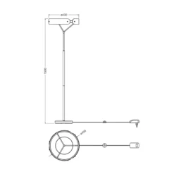 Lámpara de pie LED OSRAM Decor Curve Felt, gris, fieltro, 3000 K