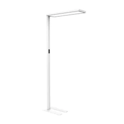 Lámpara de pie LED para oficina MAULsenja, blanca, sensor, altura 196 cm