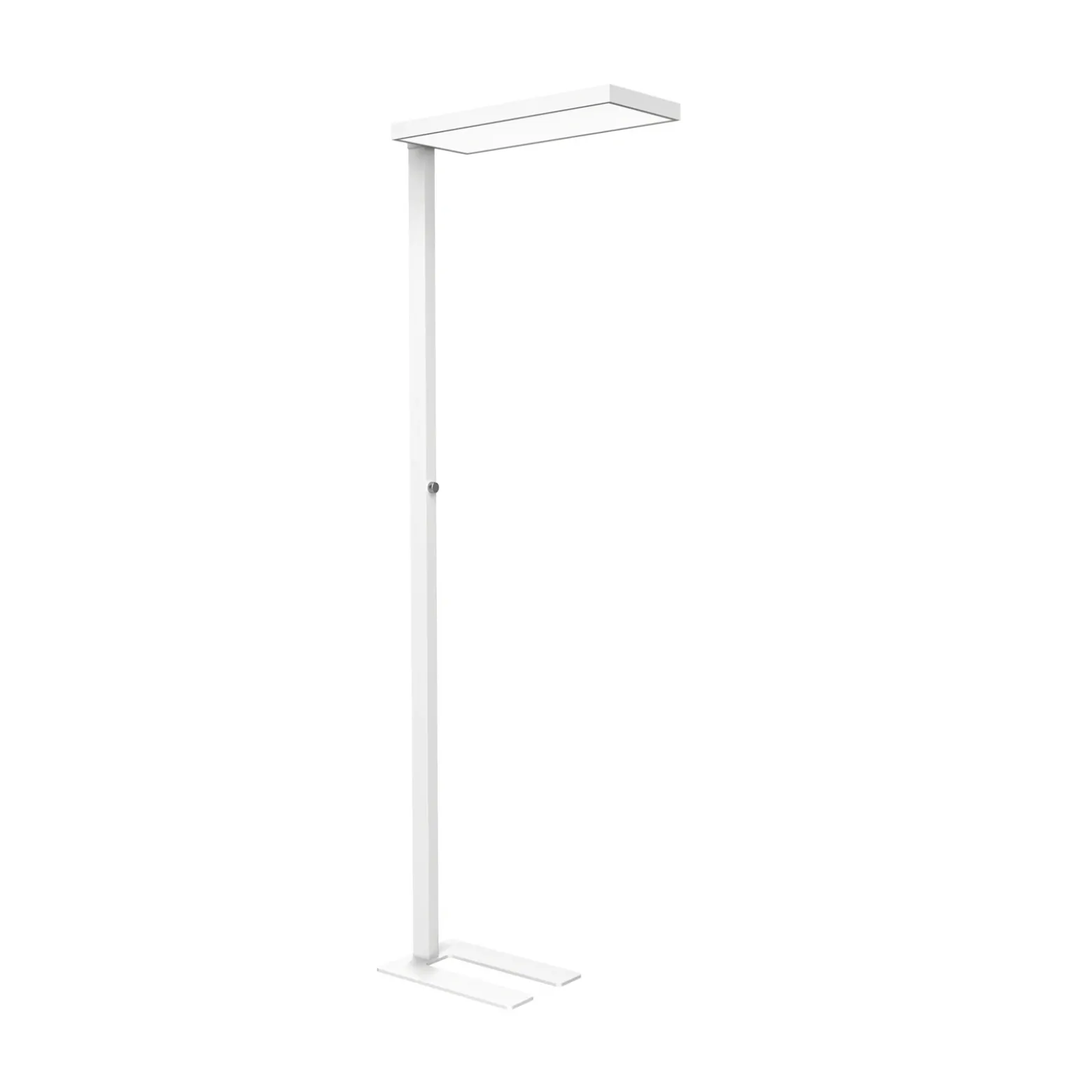 Lámpara de pie LED para oficina MAULjura, blanca, aluminio, 196,5 cm, 4000 K
