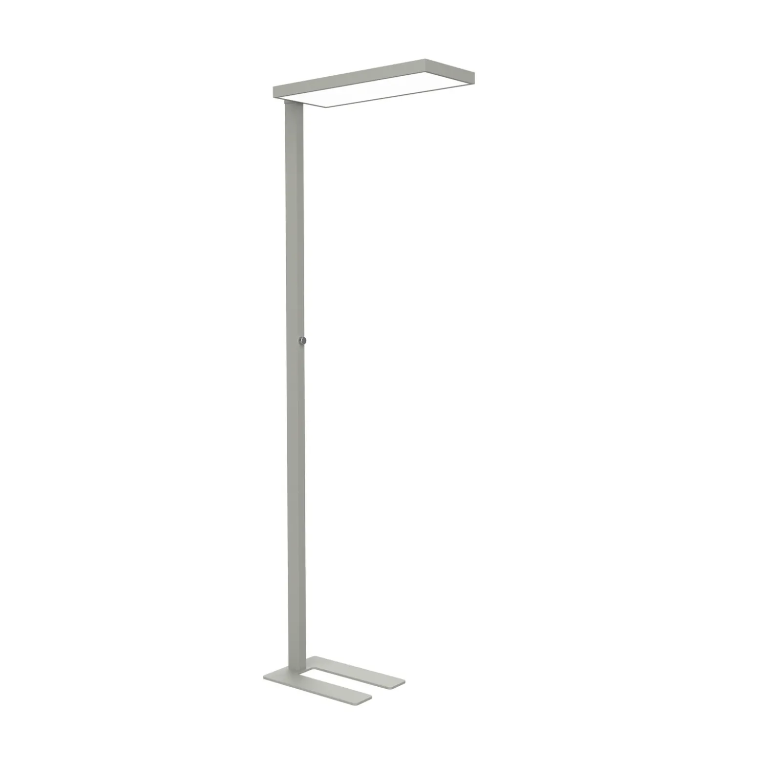Lámpara de pie LED para oficina MAULjura, color plateado, aluminio, 196,5 cm