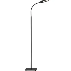 Lámpara de pie LED para oficina Office Step, atenuable, negra
