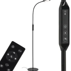 Lámpara de pie LED para oficina Office Remote, negra, atenuable, CCT