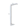 Lámpara de pie LED para oficina MAULjet, color plata, atenuable, 195 cm