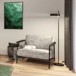 Lámpara de pie LED Paulmann Smart Jagun, antracita, 151 cm, fieltro