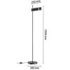 Lámpara de pie LED Paulmann Smart Jagun, antracita, 151 cm, fieltro