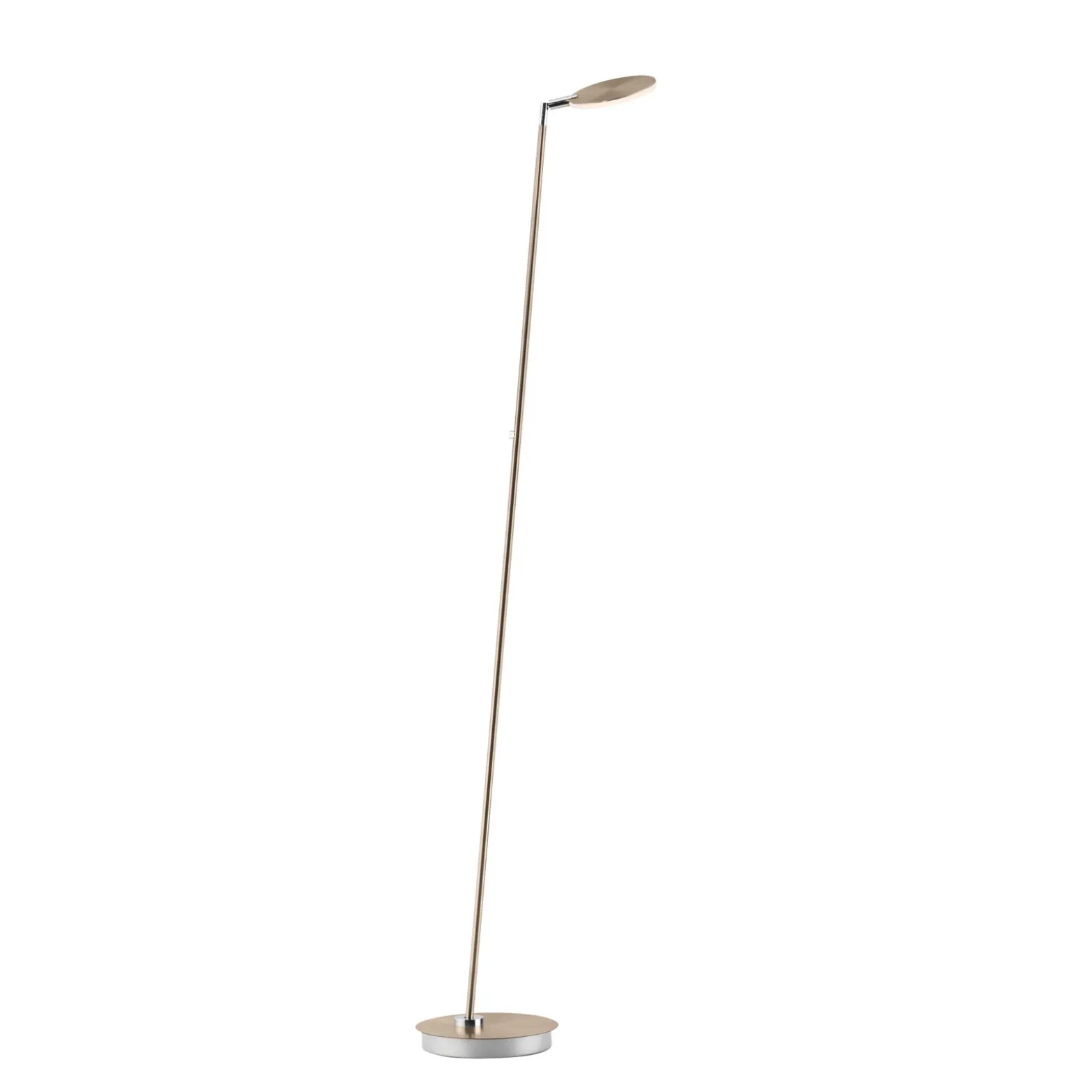 Lámpara de pie LED Paul Neuhaus Akku-Bente, latón, CCT, USB-C
