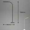 Lámpara de pie LED Pivaz ajustable touchdim blanco