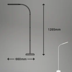 Lámpara de pie LED Pivaz ajustable touchdim blanco