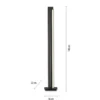 Lámpara de pie LED PURE Lines, antracita, control remoto, 140 cm
