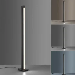 Lámpara de pie LED PURE Lines, antracita, control remoto, 140 cm
