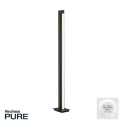 Lámpara de pie LED PURE Lines, antracita, control remoto, 140 cm