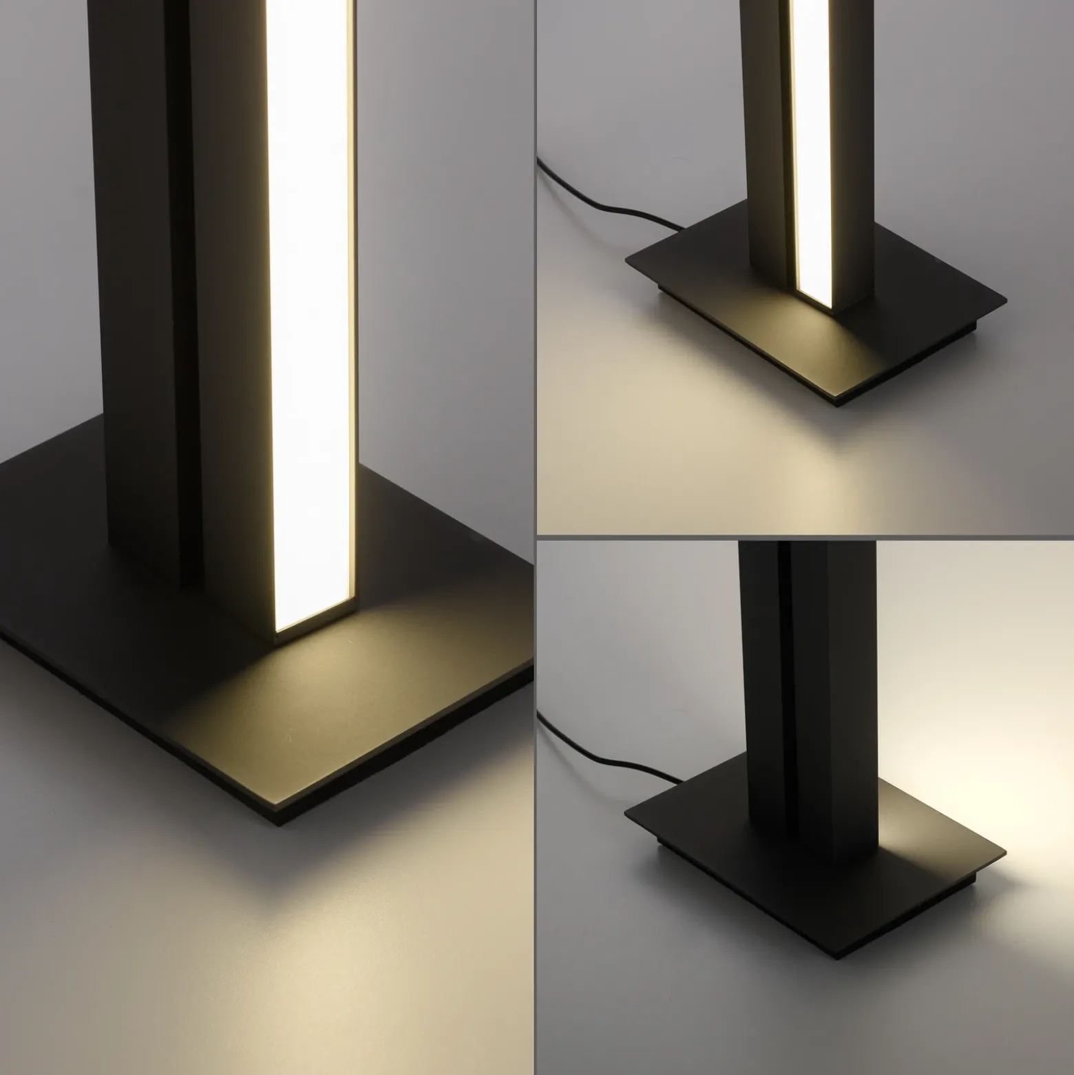 Lámpara de pie LED PURE Lines, antracita, control remoto, 140 cm