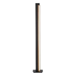 Lámpara de pie LED PURE Lines, negra, madera, control remoto, 140 cm