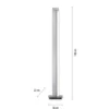 Lámpara de pie LED PURE Lines, plata, control remoto, 140 cm