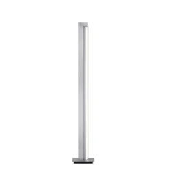 Lámpara de pie LED PURE Lines, plata, control remoto, 140 cm