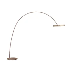 Lámpara de pie LED PURE Loop-Bow, color bronce, altura de 290 cm