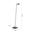 Lámpara de pie LED PURE Mira, negro perla, con control remoto