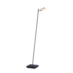 Lámpara de pie LED PURE Mira, negro perla, con control remoto