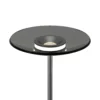 Lámpara de pie LED PURE Moon, platino, cristal ahumado, 180 cm