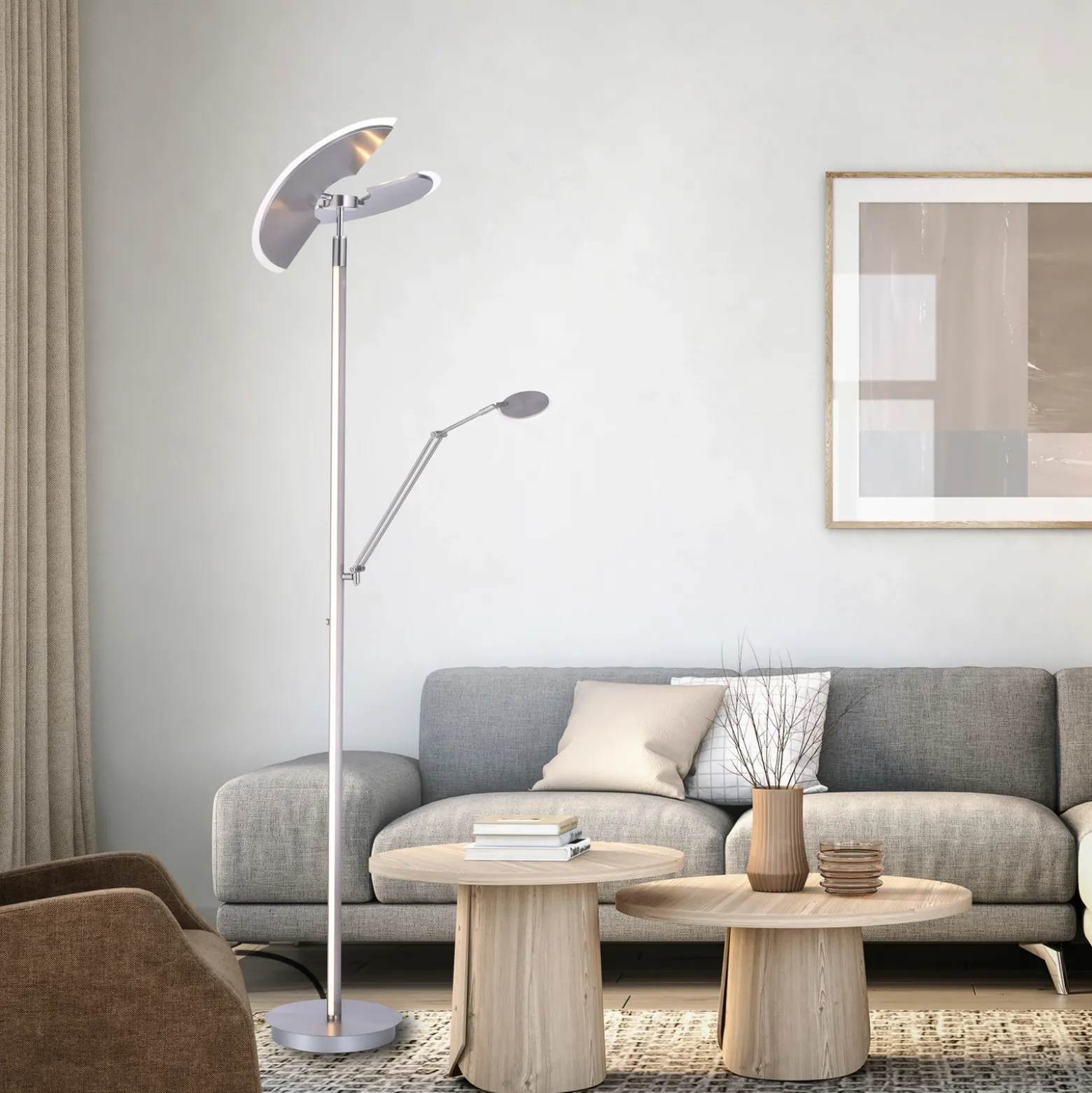 Lámpara de pie LED PURE Mutil, diamond, lámpara de lectura, CCT