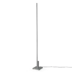 Lámpara de pie LED Quitani Talon, aluminio anodizado natural, metal, atenuable