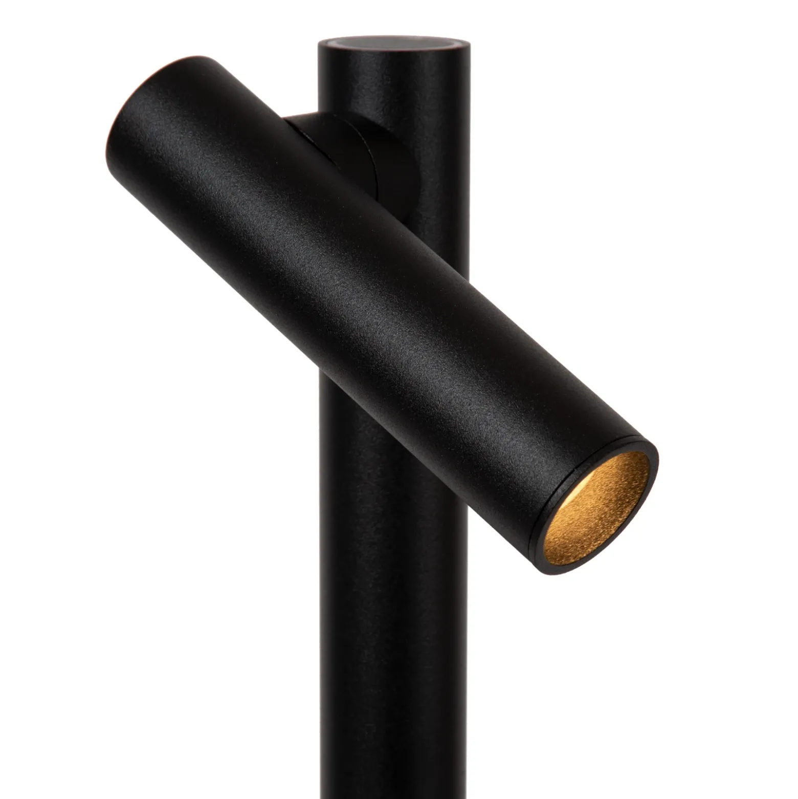 Lámpara de pie LED recargable Antrim, negra, 2 luces, IP54, atenuable