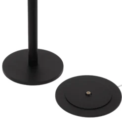 Lámpara de pie LED recargable Antrim, negra, 2 luces, IP54, atenuable