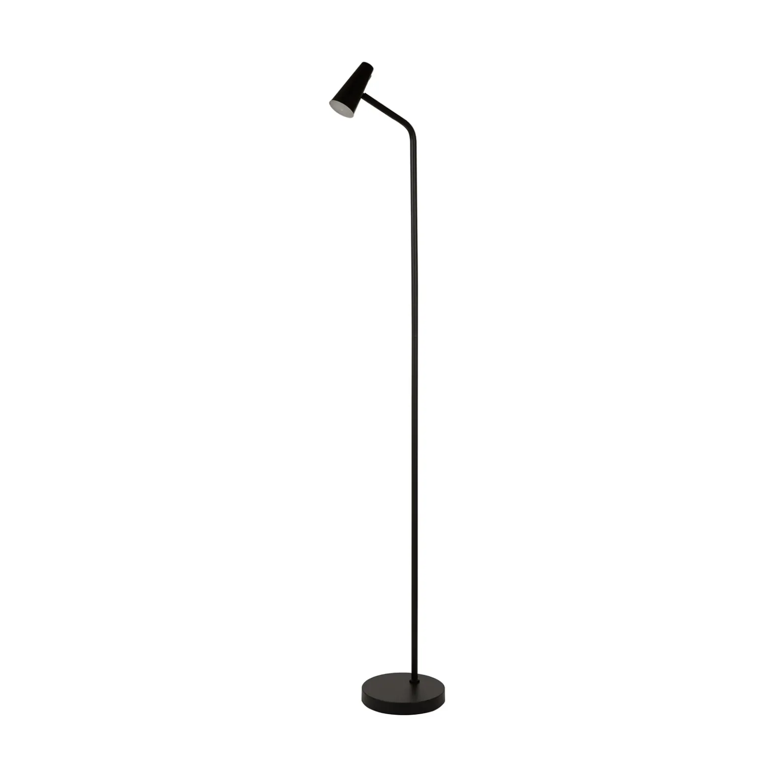 Lámpara de pie LED recargable 10450BK, negra, altura 151 cm, metal