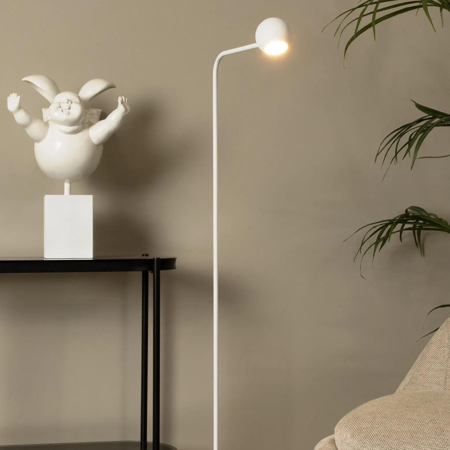 Lámpara de pie LED recargable Comet, blanca, 3 niveles de intensidad, altura