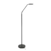 Lámpara de pie LED recargable Comfort, negra 135 cm metal CCT atenuador